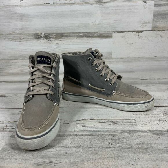 Sperry Womens Top Sider Bahama Chukka Boat Shoe High Top Lace Up Gray 6M - Picture 6 of 8